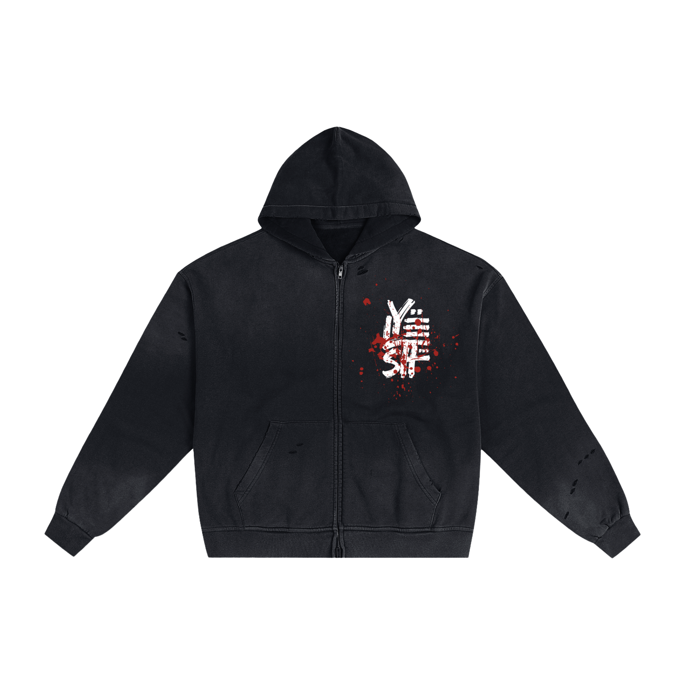 Yelsh Street Hoodie | Samurai Red Zip-Up | Streetwear