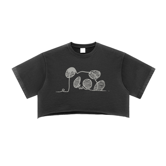 croptop,boxy fit,oversized fit,streetwear,panda design,cute crop top
