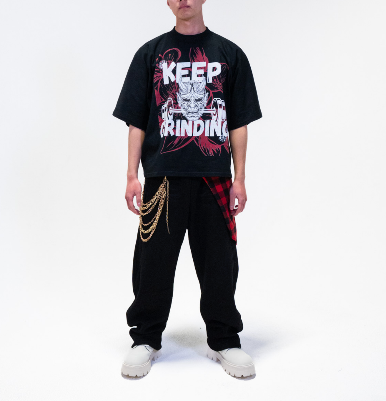 Oni Grinding - Drape Oversized Tee